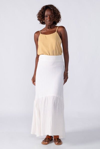 FotoSaia longa evase com ziper