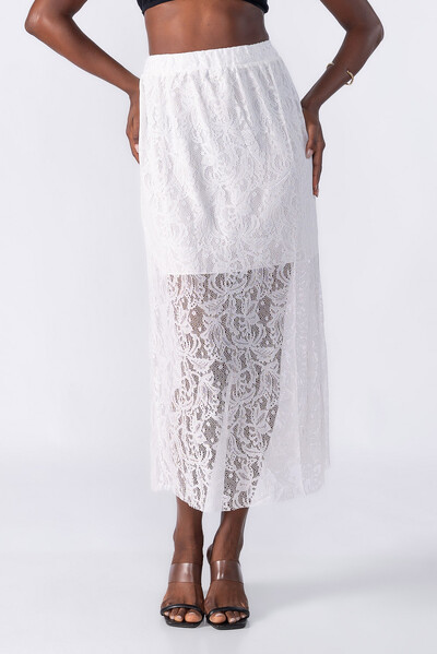 Foto Saia midi renda