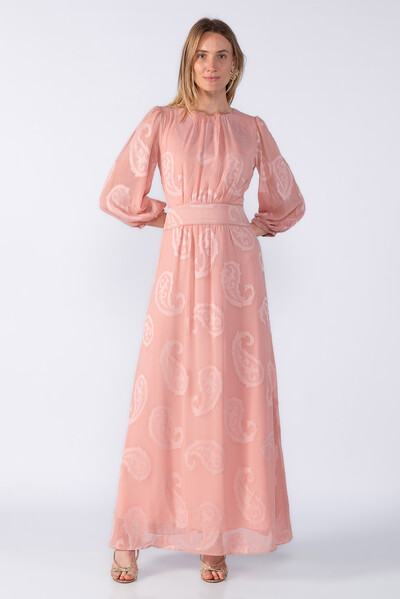 Foto Vestido longo chiffon detalhado
