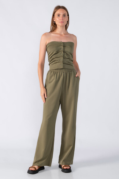 Foto Conjunto cropped e calça pantalona