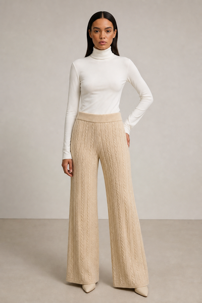 Foto Calça tricot texturizada