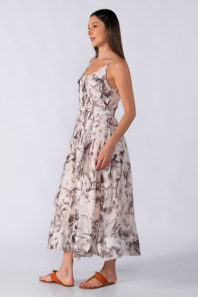 Foto Vestido longo estampado alça regulavel