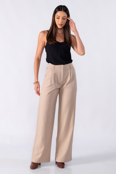 FotoCalca pantalona classica com elastico na cintura