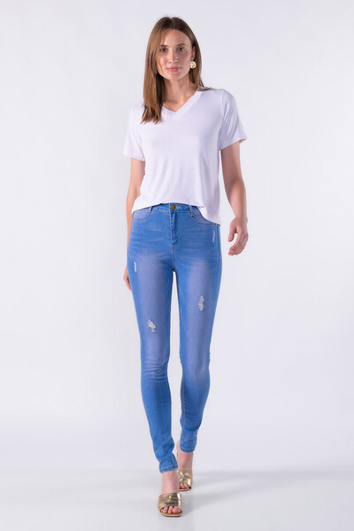 FotoCalca jeans skinny destroyed