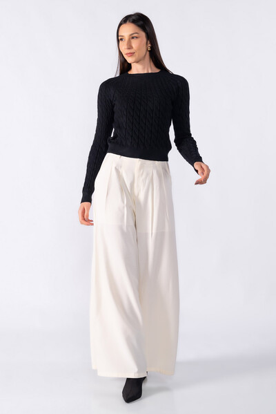 Foto Blusa sueter texturizada manga longa