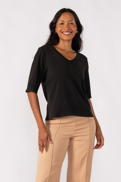 Foto Blusa oversized manga 3/4