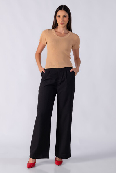 Foto Blusa texturizada manga curta
