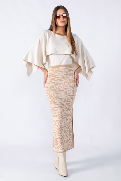 Foto Saia midi tricot animal print