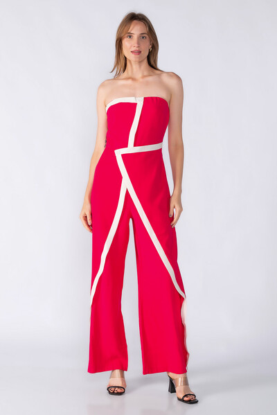 Foto Macacao sem alça bicolor