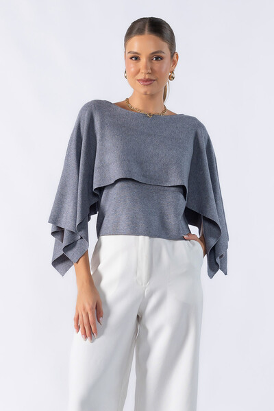 Foto Blusa poncho fluida