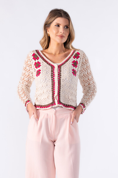 Foto Cardigan curto croche