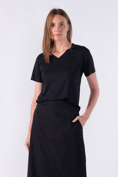 Foto Blusa malha canelada basica