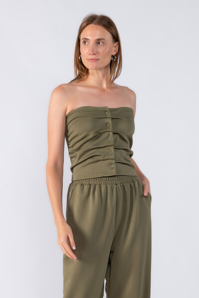 FotoConjunto cropped e calça pantalona