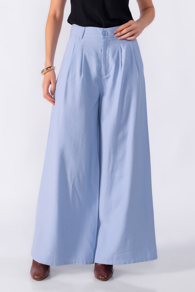 Foto Pantalona com pregas frontal cintura alta