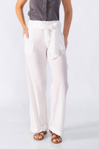 Foto Calca pantalona com cos transpassado