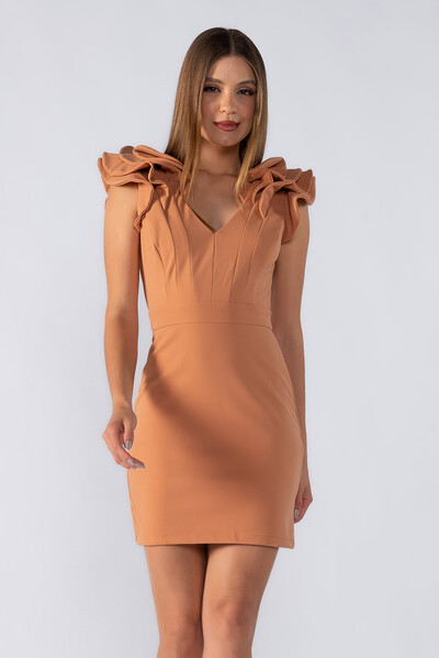 Foto Vestido curto manga com recortes