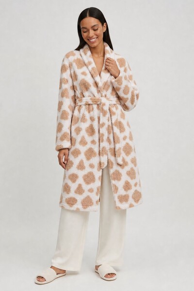 Foto Casaco longo animal print