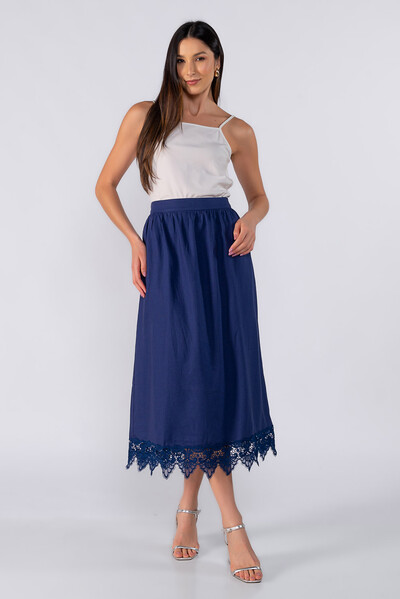 FotoSaia midi com renda na barra