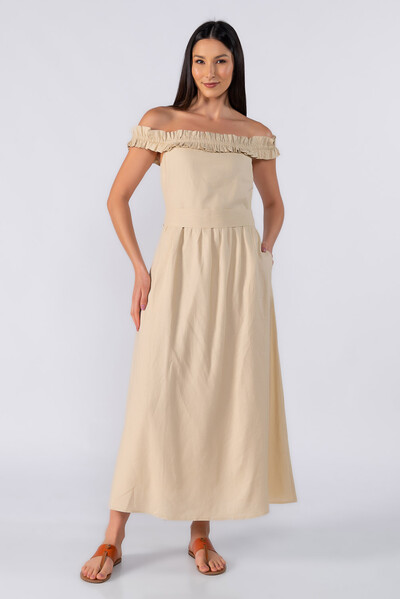 Foto Vestido midi ombro a ombro