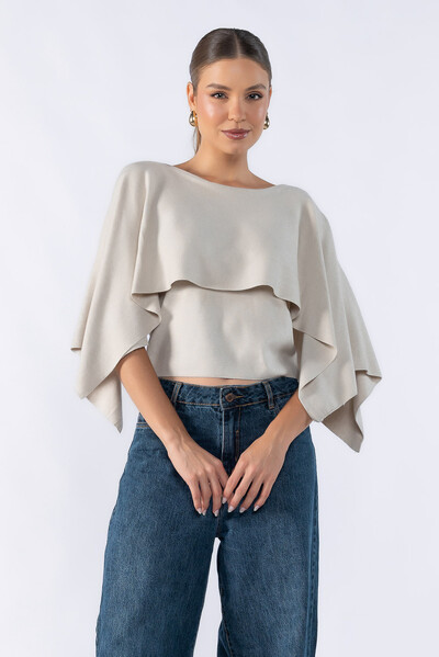 Foto Blusa poncho fluida