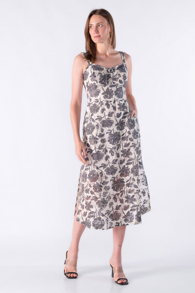 Foto Vestido midi decote e alca regulavel