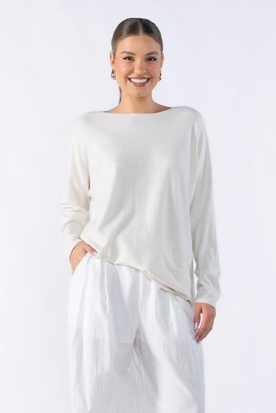 Foto Blusa sueter basico amplo com bolsos
