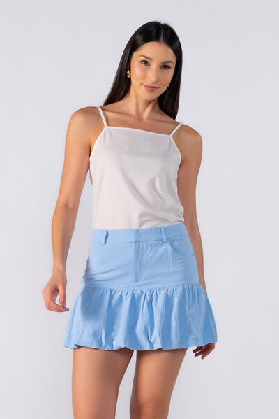 Foto Mini saia balone com bolsos