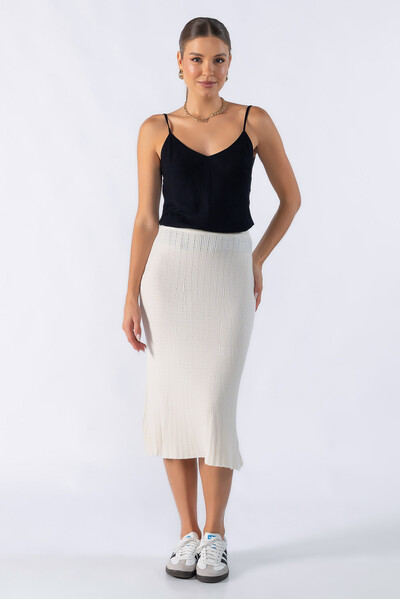 Foto Saia midi tricot texturizada