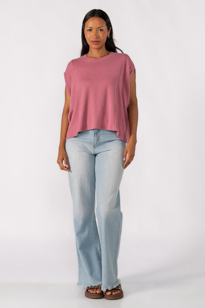 Foto Blusa oversized canelada