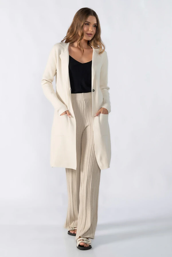 Calça tricot texturizada