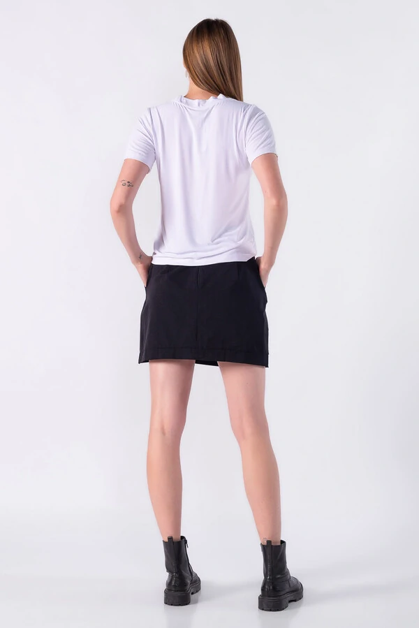 Blusa malha canelada basica