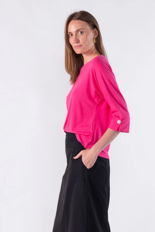 Blusa malha manga morcego