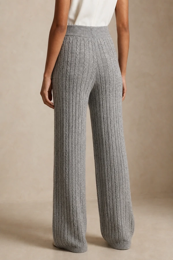 Calça tricot texturizada