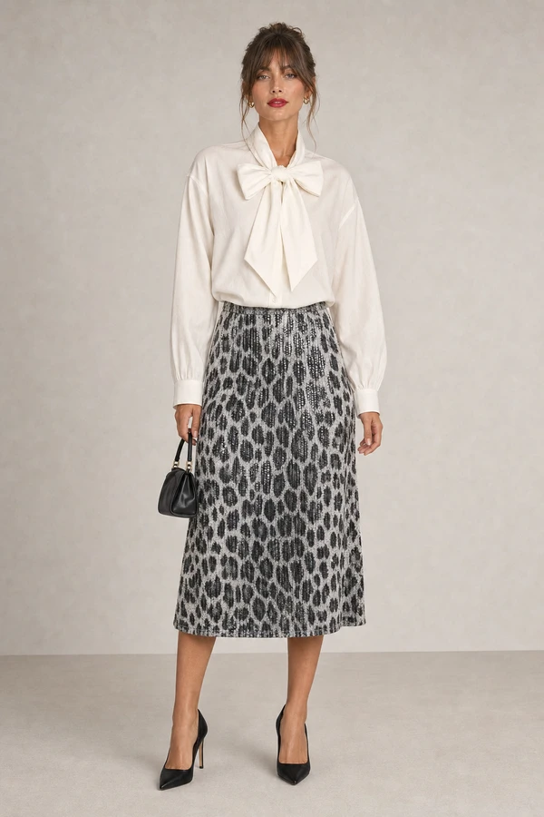 Saia animal print paete