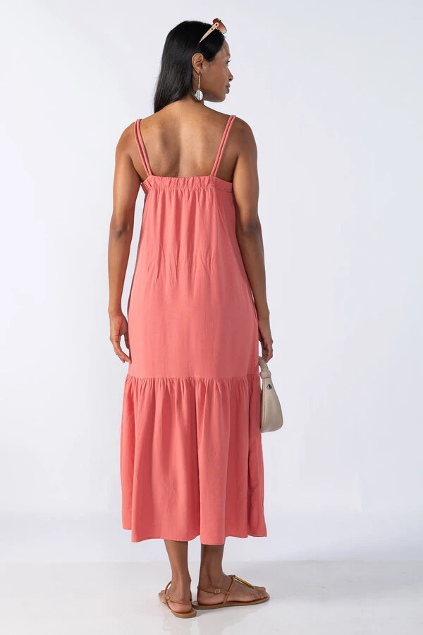 VESTIDO MIDI VISCOSE ALCA COM NO