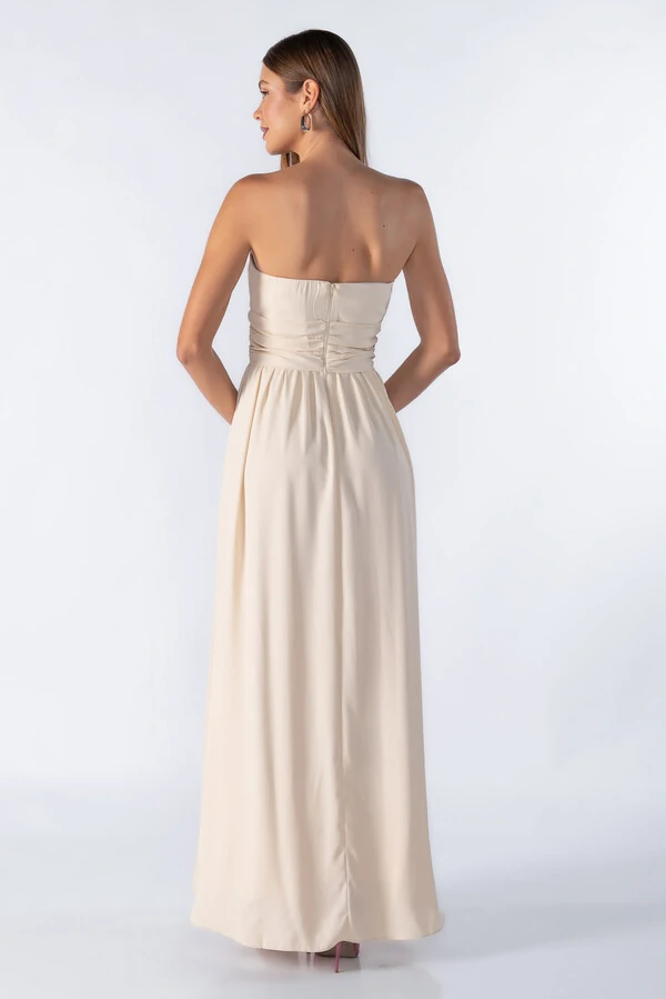 Vestido longo tomara que caia