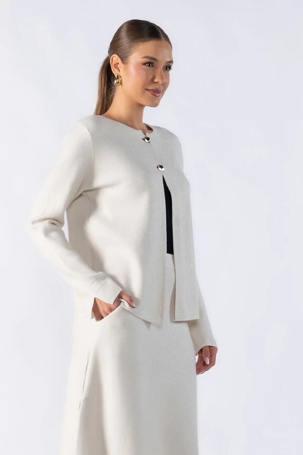 Cardigan com dois botões