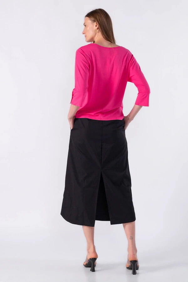 Blusa malha manga morcego