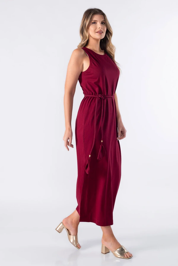 Vestido regata reto midi