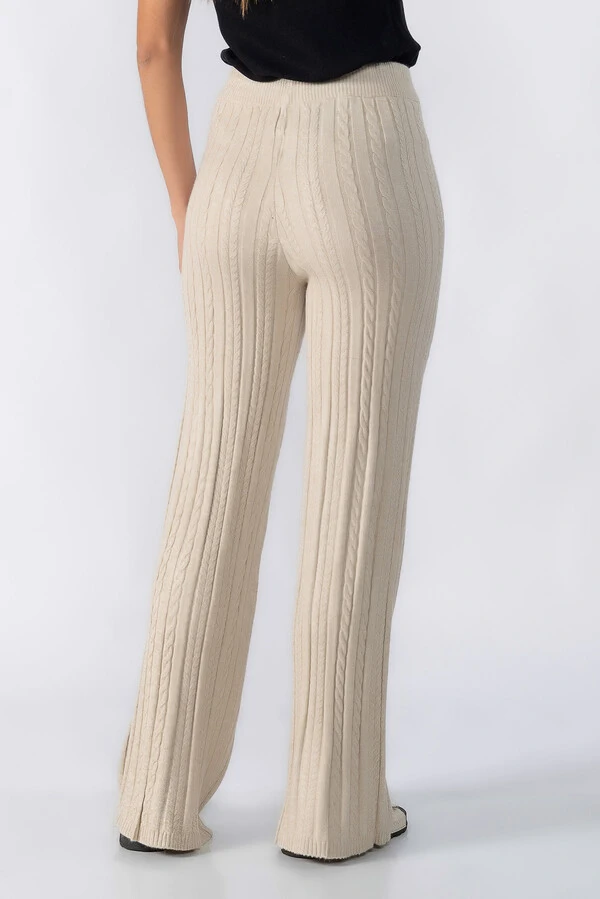 Calça tricot texturizada