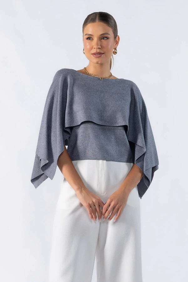 Blusa poncho fluida