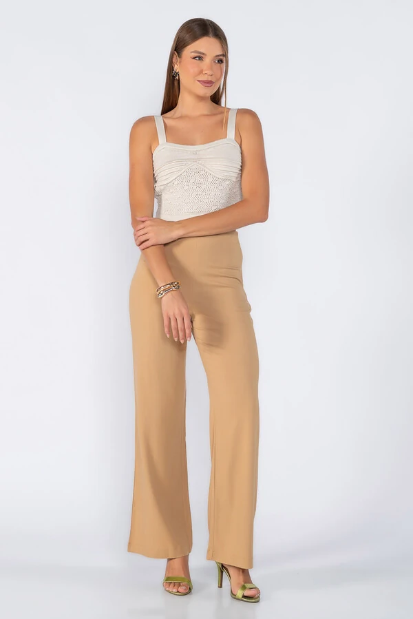 Cropped tricot texturizado