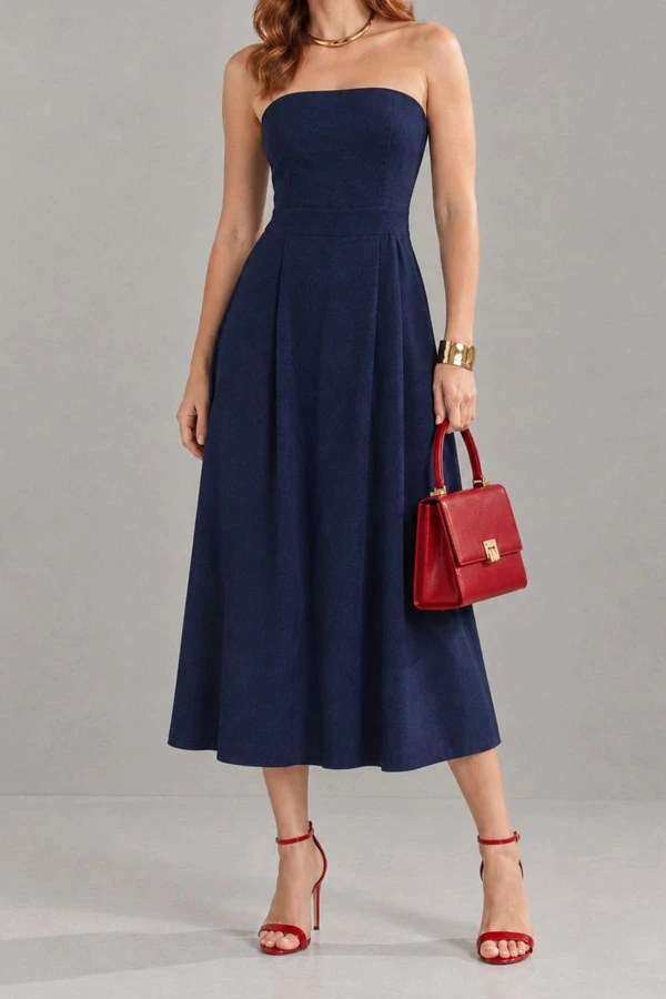 Vestido Viscolinho tomara que caia