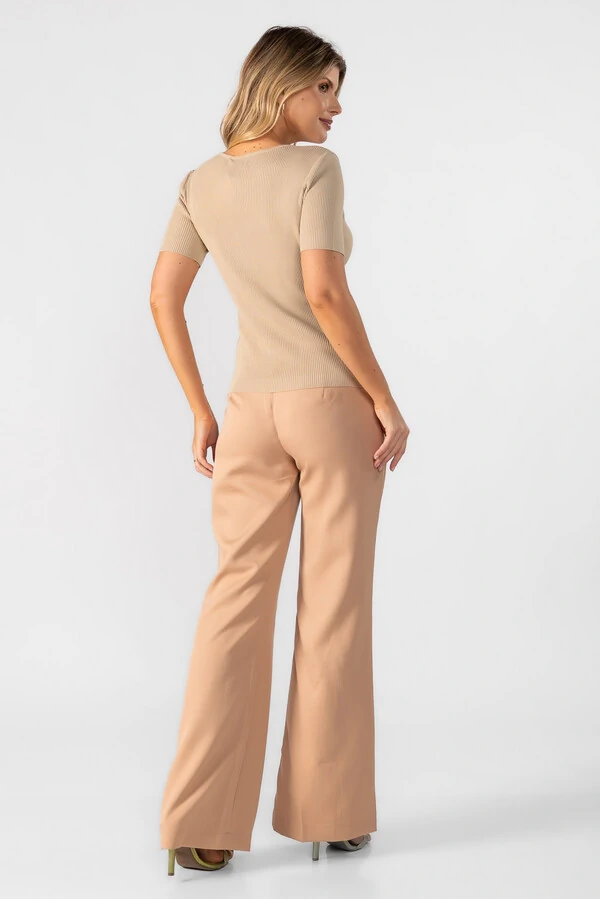 Blusa modal decote v