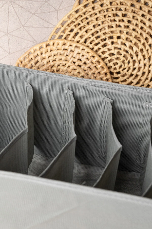 Caixa organizadora aberta 6 divisorias