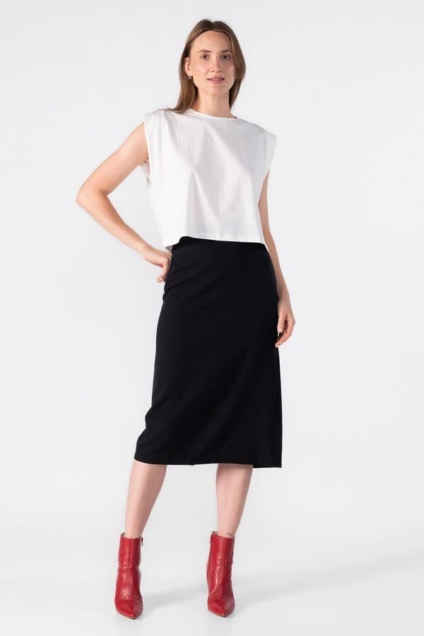 Blusa cropped muscle tee