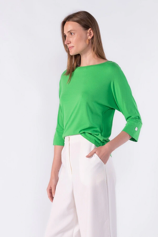 Blusa malha manga morcego