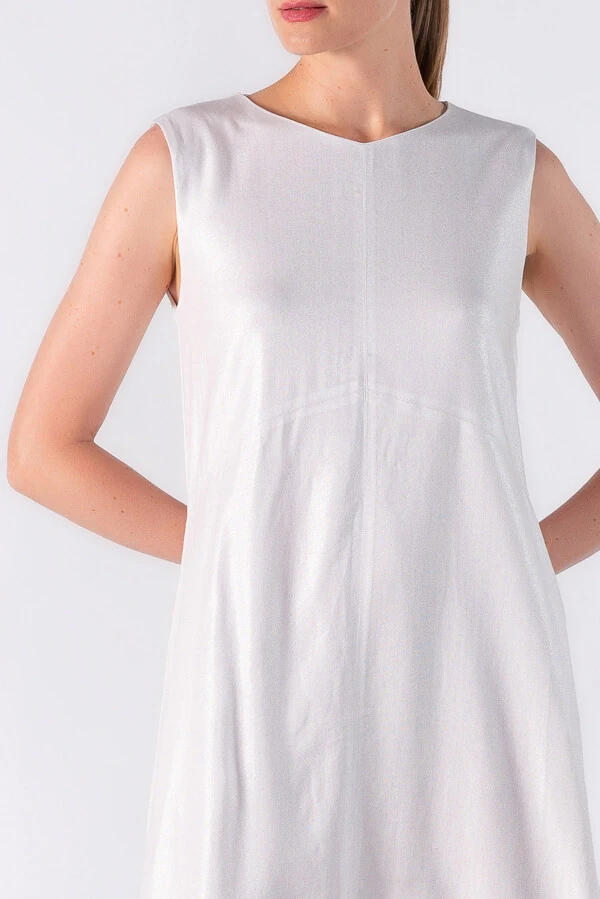 Vestido longo classico com bolsos