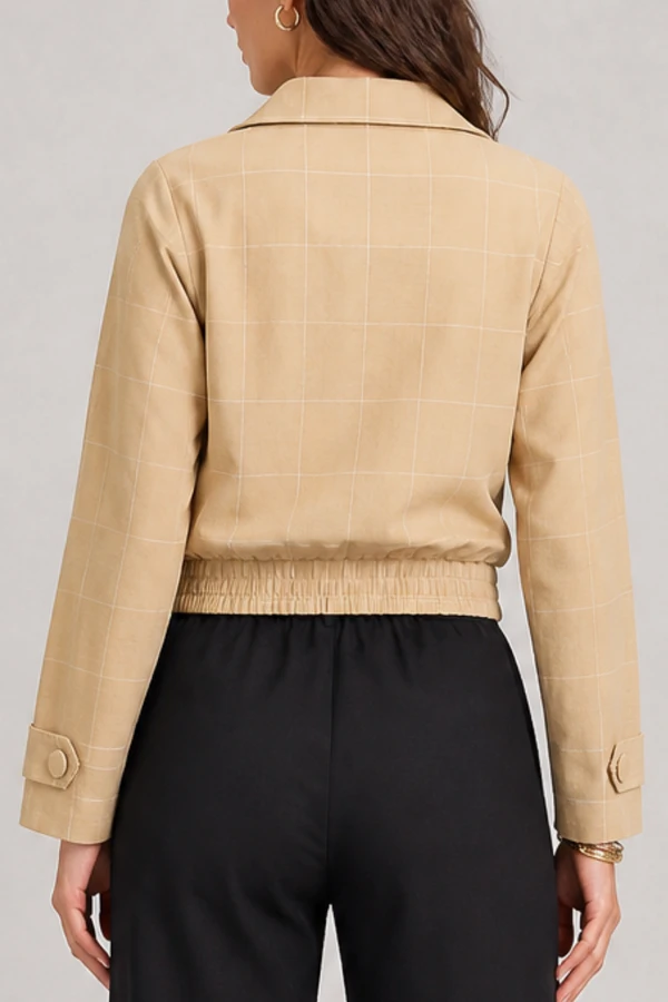 Jaqueta bomber botões frontal