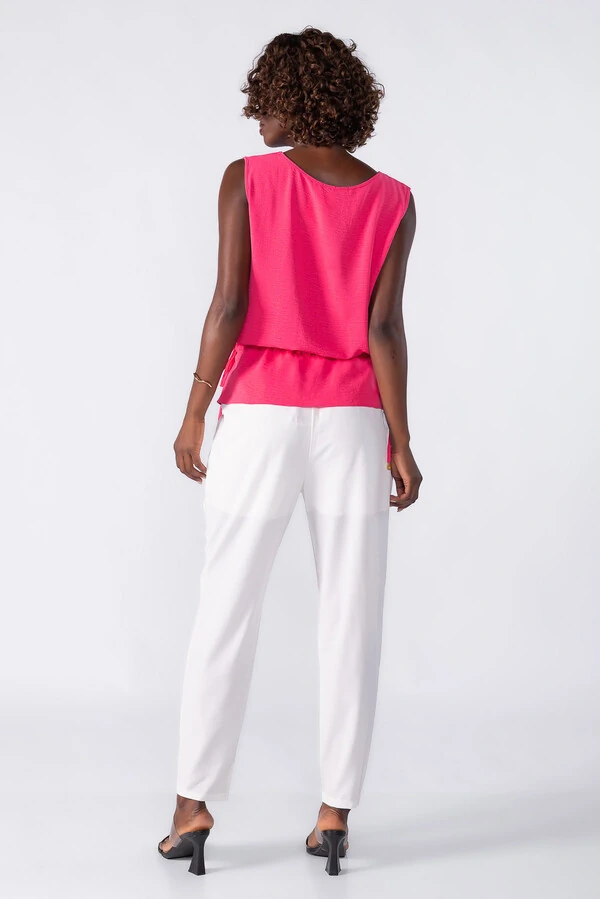 Blusa bata com amarracao lateral